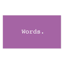 Modern minimalist purple writer publisher editor business cards