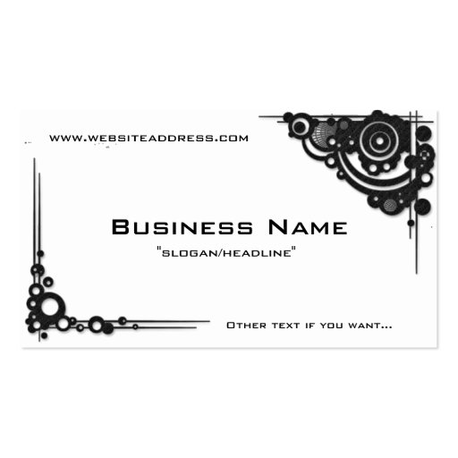 Modern (Mod) Design 4 Business Cards (front side)