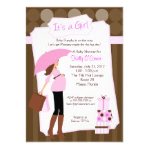 Modern Mom Baby Shower Invitation - Baby Girl!