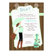 Modern Mom Baby Shower Invitation - Boy or Girl