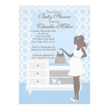 Modern Mom Pink Girls Baby Shower Invitation