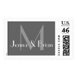 Modern Monogram and First Names Postage Stamp
