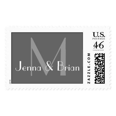 Modern Monogram and First Names Postage Stamp