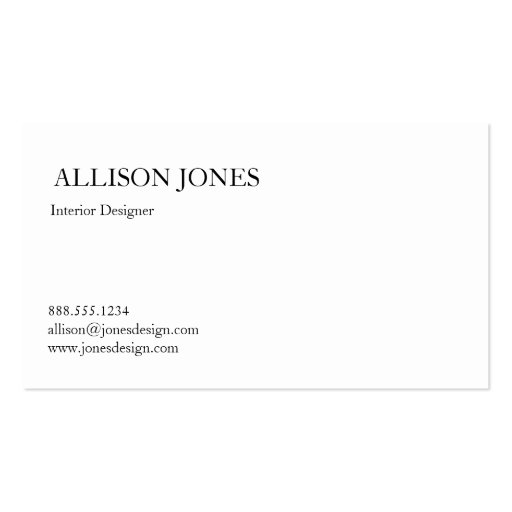 Modern Monogram Black Chic Business Card 2 (back side)