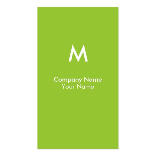 Modern Monogram Business Card (back side)