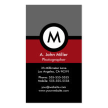 Modern Monogram Business Card