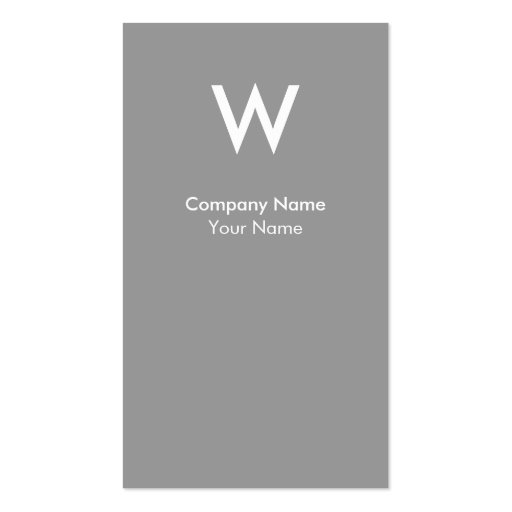 Modern Monogram Business Card (back side)