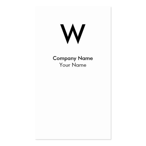 Modern Monogram Business Card (back side)