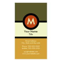 Modern Monogram Business Card