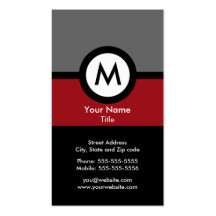 Modern Monogram Business Card