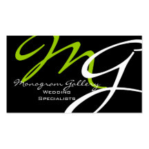 Modern Monogram Business Card Template
