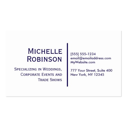 Modern Monogram Business Cards (back side)