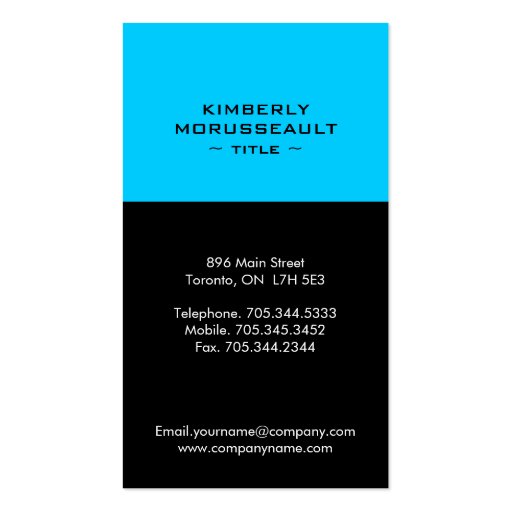 Modern Monogram Business Cards (back side)