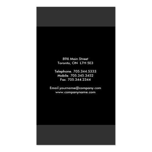 Modern Monogram Business Cards (back side)