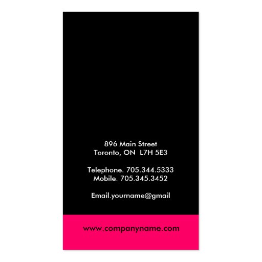 Modern Monogram Business Cards (back side)