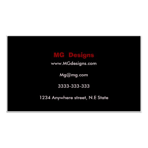 Modern Monogram businesscards Business Card Template (back side)