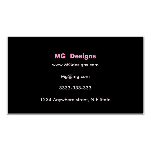 Modern Monogram businesscards Business Card Templates (back side)