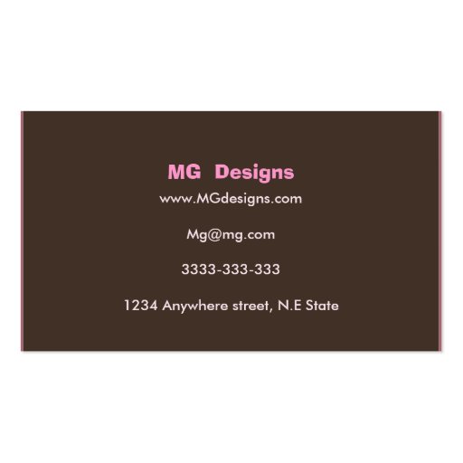 Modern Monogram businesscards Business Card (back side)