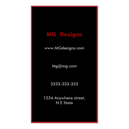 Modern Monogram businesscards Business Card Templates (back side)