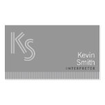 Modern Monogram Interpreter Business Card