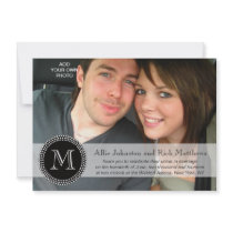 Modern Monogram Photo Wedding Invitations