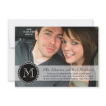 Modern Monogram Photo Wedding Invitations