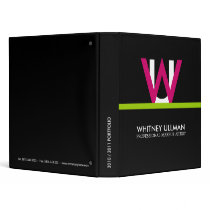 Modern Monogram Portfolio Binder