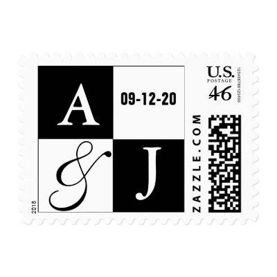 Modern Monogram Postage Stamps