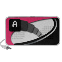 Modern Monogram Trail Berry Doodle Speaker speakers