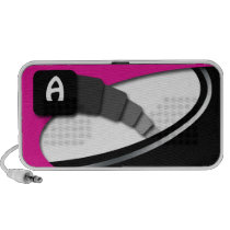 Modern Monogram Trail Fuchsia Doodle Speaker speakers