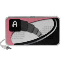 Modern Monogram Trail Pink Doodle Speaker speakers