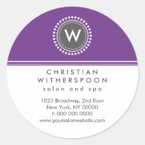 Modern Monogram Violet Aesthetic stickers