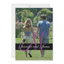 Modern Monogram Wedding Invitation Photo