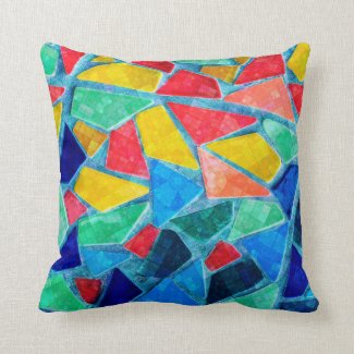 Modern Mosaic Bright Colors Pillows
