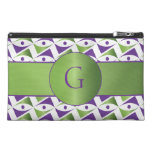 Modern Motif Purple & Peridot Travel Accessory Bags