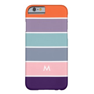 Modern Multicolor Stripes Pattern Barely There iPhone 6 Case
