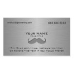 Modern Mustache Metallic print Business Cards