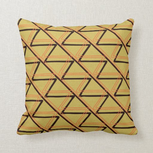 Modern Mustard Yellow Geometric Throw Pillow Zazzle
