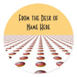 Modern Name Tag/Desk Tag Design Round Stickers