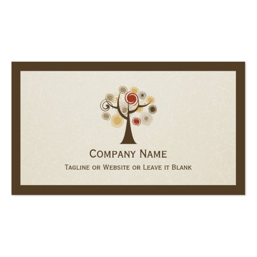 Modern Nature - Tree of Life Business Card Templates (back side)