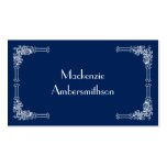 Modern Navy Blue Business Card
