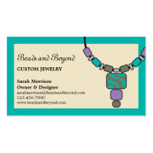 Modern Necklace Jewelry Business Card