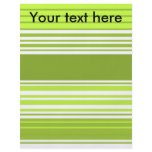 Modern neon green and moss stripes personalized flyer