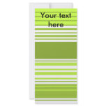 Modern neon green and moss stripes custom rack cards