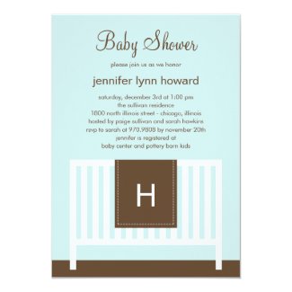 Modern Nursery Baby Shower Invitation (Blue)