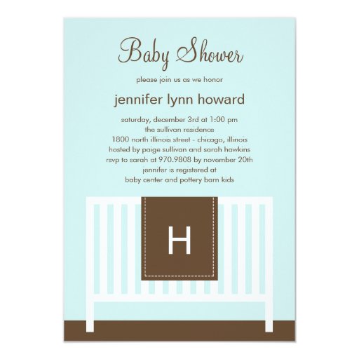 Modern Nursery Baby Shower Invitation (Blue) (front side)
