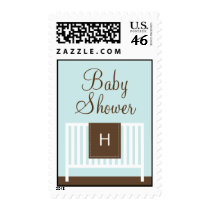 Modern Nursery Baby Shower Postage (Green)