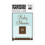 Modern Nursery Baby Shower Postage (Green) postage