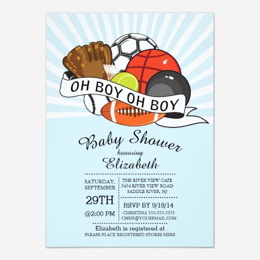 <strong>Sports Invitations Templates</strong> : <strong>Baby</strong> Boy <strong>Sports Invitations</strong> ... Sports baby shower invitations templates
