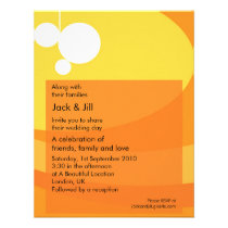 Modern Orange 4.25x5.5 invitations